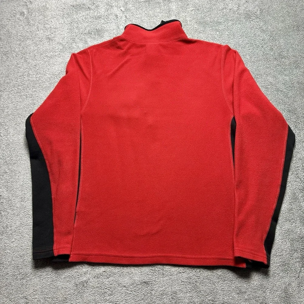 The North Face Alpine Jacket Men M Fit L Back Red Fleece 1/4 Zip Gorpcore